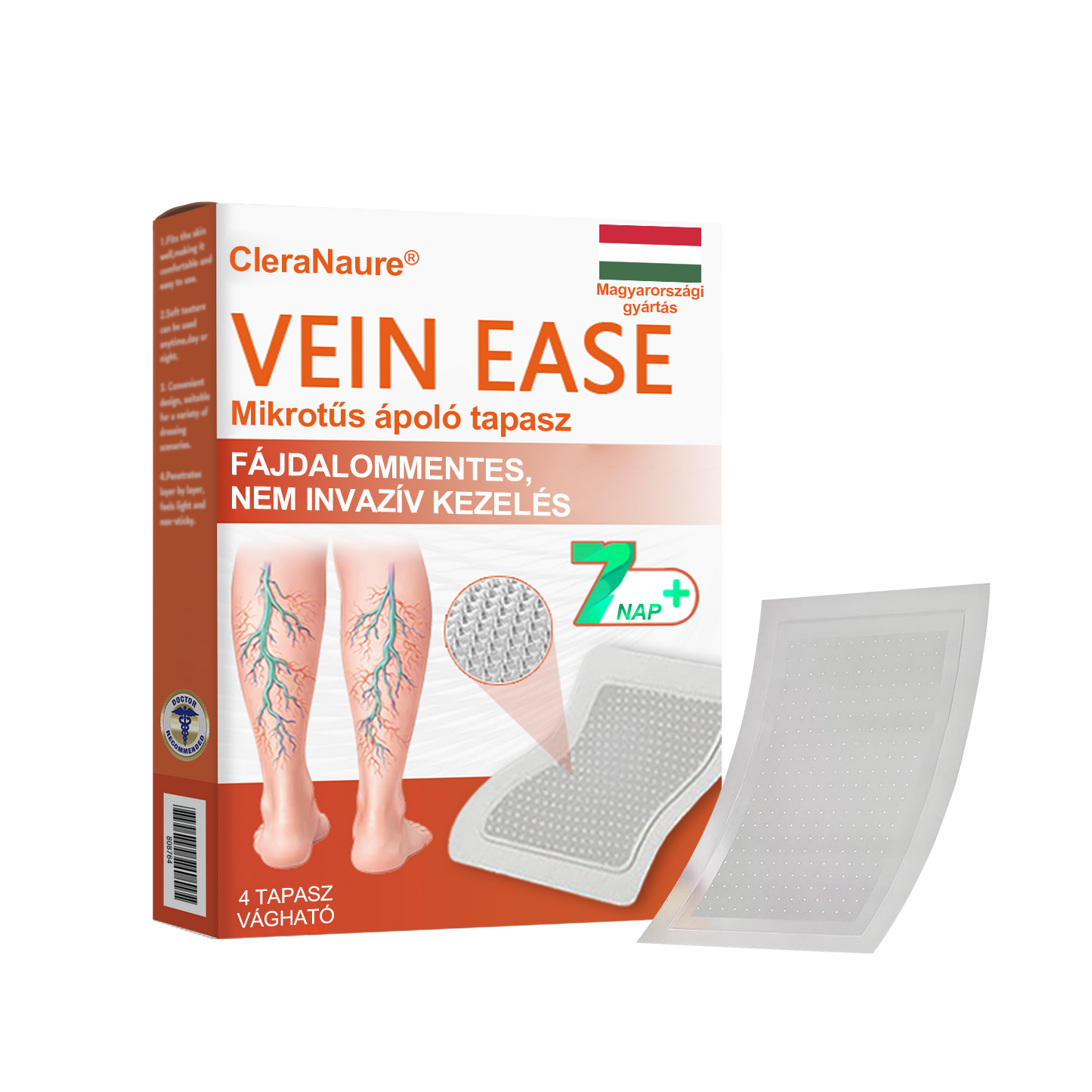 CleraNaure® Vein Ease Mikrotűs Kezelő Pecsét (Pókháló Vénák, Visszér, Duzzanat és Lábfáradtság Ellen)