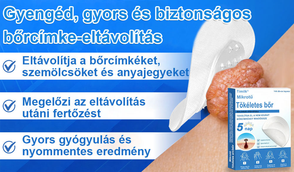 📌 Timilk® 2 az 1-ben mikrotűs és hidrokolloid tapasz | Kiemelkedő anyajegyek, pattanások, lapos szemölcsök és bőrkinövések eltávolítására | Segít javítani a ráncok, hegek és bőrhibák megjelenését | Láthatatlan pattanástapasz arcra és testre