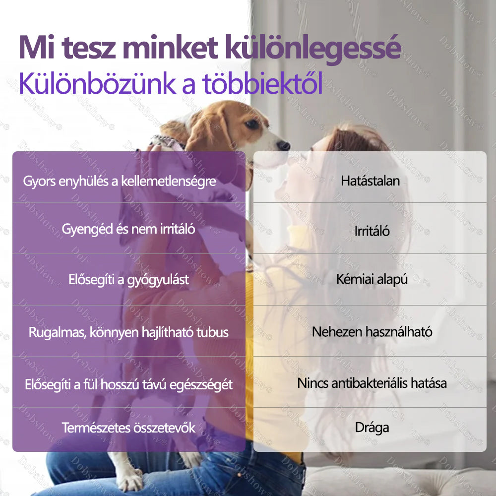 🐾🐱CleraNaure® Gyengéd cseppek a háziállatok füleinek tisztítására és megnyugtatására