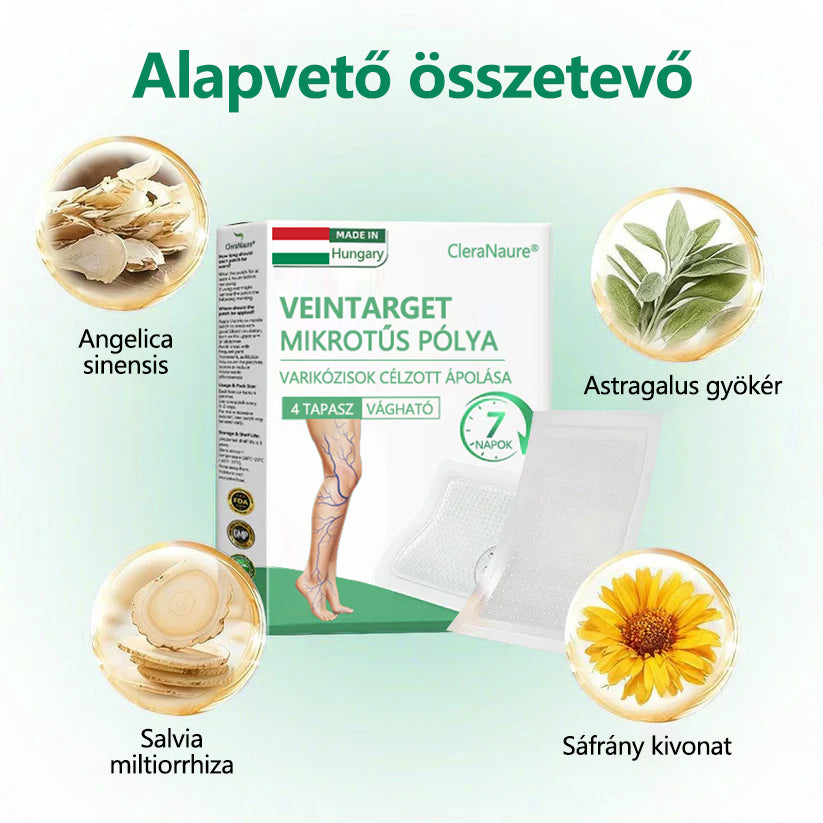 CleraNaure® VeinTarget Mikrotűs Pólya 🗽 Azonnali Enyhülés, Hosszú Távú Eredmények