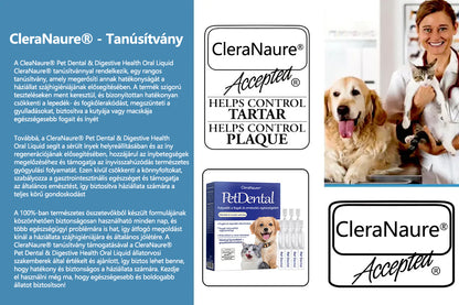 🐶[Hivatalos áruház] CleraNaure® Pet Dental & Digestive Health Oral Liquid – Frissíti a leheletet, eltávolítja a fogkövet, elősegíti az íny regenerálódását és stabilizálja a fogakat (macskák és kutyák számára) – Ma 80% kedvezménnyel!