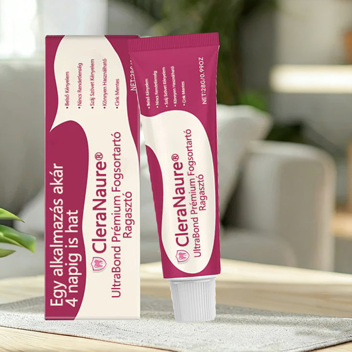 CleraNaure® UltraBond Premium Protézis ragasztó 🔥 Klinikailag bizonyított 4 napos tapadás a biztonságos, kényelmes és cinkmentes protézis rögzítéshez 🦷