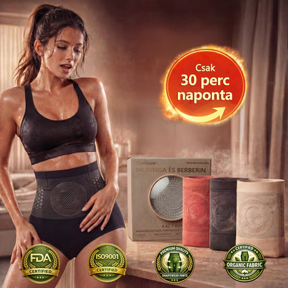 🍃🍃🍃Hivatalos márkabolt | CleraNaure® 2026 Moringa és Berberin 4 az 1-ben mikrorészecskés alakformáló és zsírégető rövidnadrág