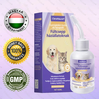 🐾🐱CleraNaure® Gyengéd cseppek a háziállatok füleinek tisztítására és megnyugtatására