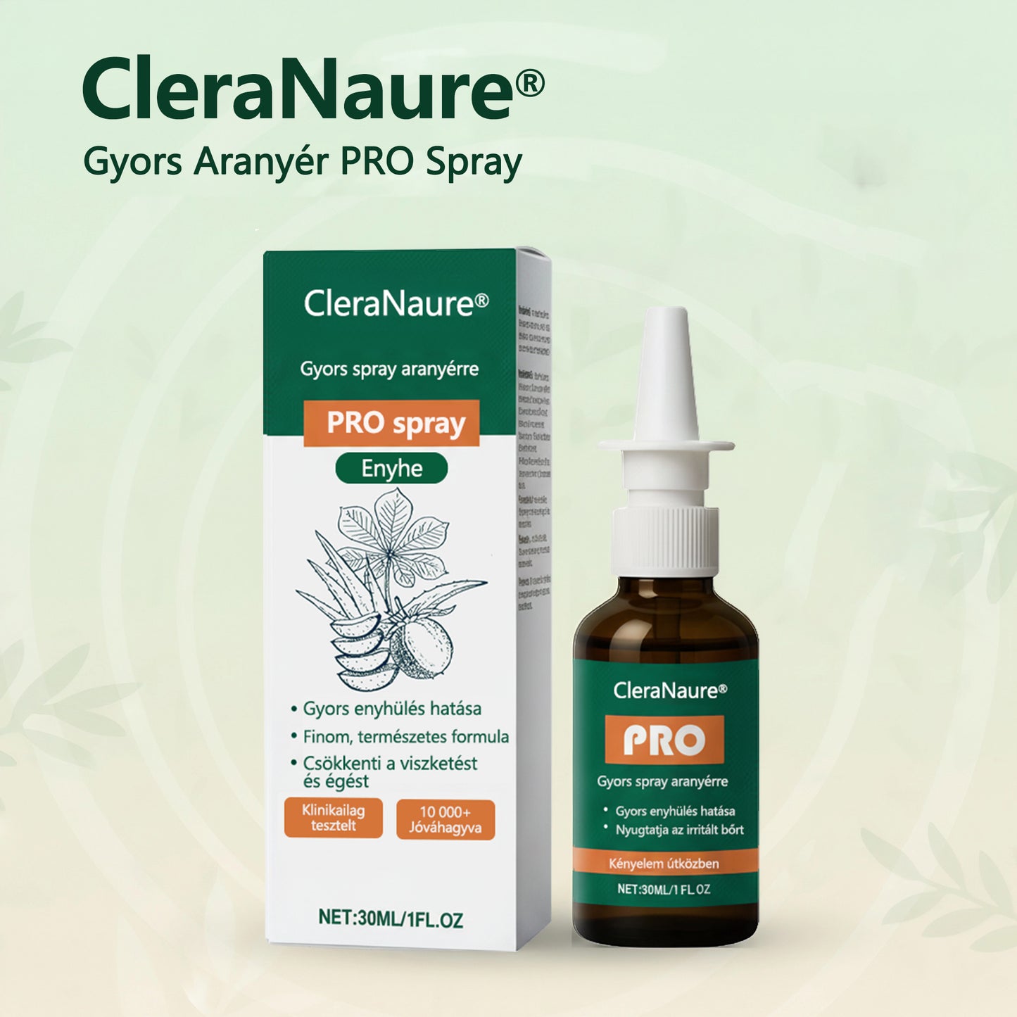 🎁 Időszakos ajánlat | CleraNaure® Gyors Aranyér PRO Spray