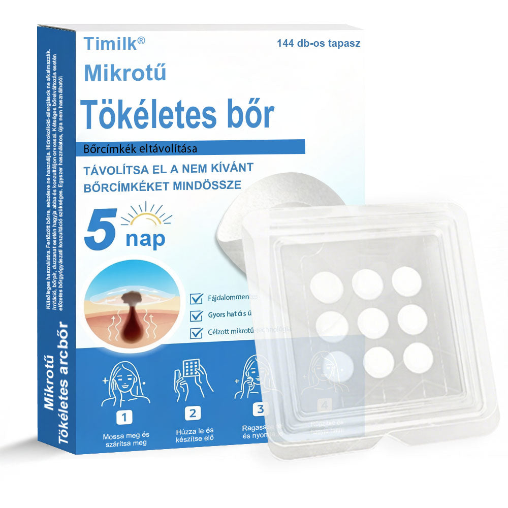 📌 Timilk® 2 az 1-ben mikrotűs és hidrokolloid tapasz | Kiemelkedő anyajegyek, pattanások, lapos szemölcsök és bőrkinövések eltávolítására | Segít javítani a ráncok, hegek és bőrhibák megjelenését | Láthatatlan pattanástapasz arcra és testre