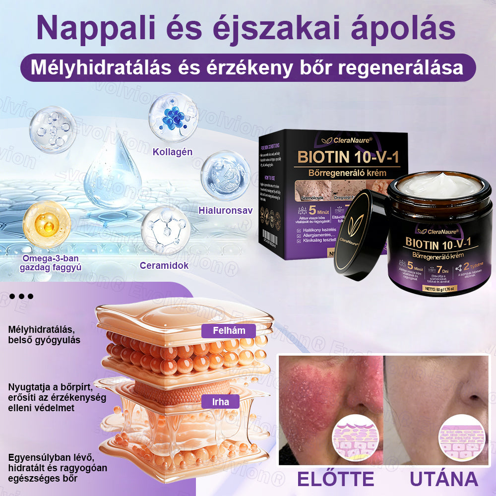 CleraNaure® Biotin 10-in-1 Bőrhelyreállító Krém