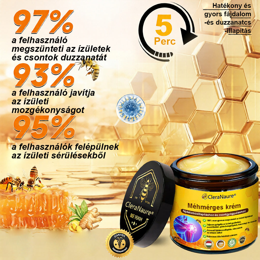 CleraNaure® Méhméreg Fájdalomcsillapító Csontregeneráló Krém (Kifejezetten idősebb felnőttek számára)