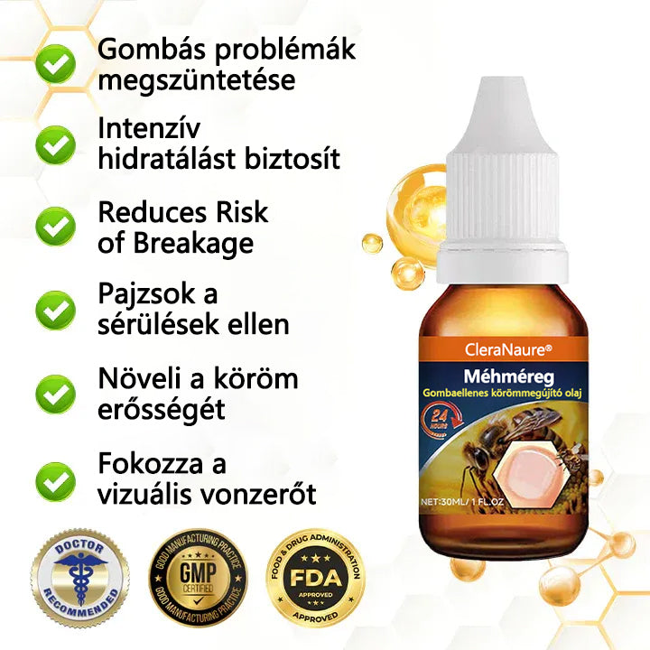CleraNature® Antifungális Köröm Revitalizáló Olaj Méhméreggel