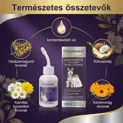 CleraNature® Gyógynövényes Háziállat Fülcseppek