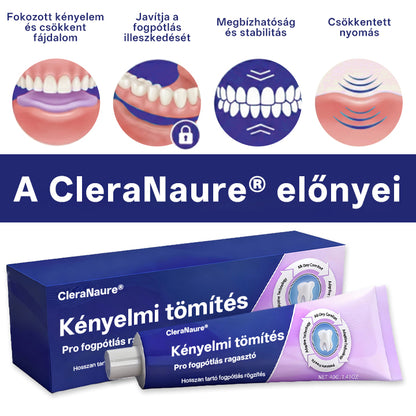 🔥🔥🔥🔥🔥KORLÁTOZOTT KÜLÖNLEGES AJÁNLAT🦷🦷🦷🦷 CleraNaure® Comfort Seal Pro Fogsor Ragasztó  FDA Tanúsítvánnyal