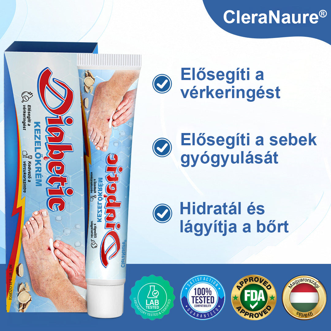 CleraNature® VitaGluco Cukorbetegség Kezelő Krém - 👨‍⚕️Bőrgyógyászok Által Ajánlott Formula