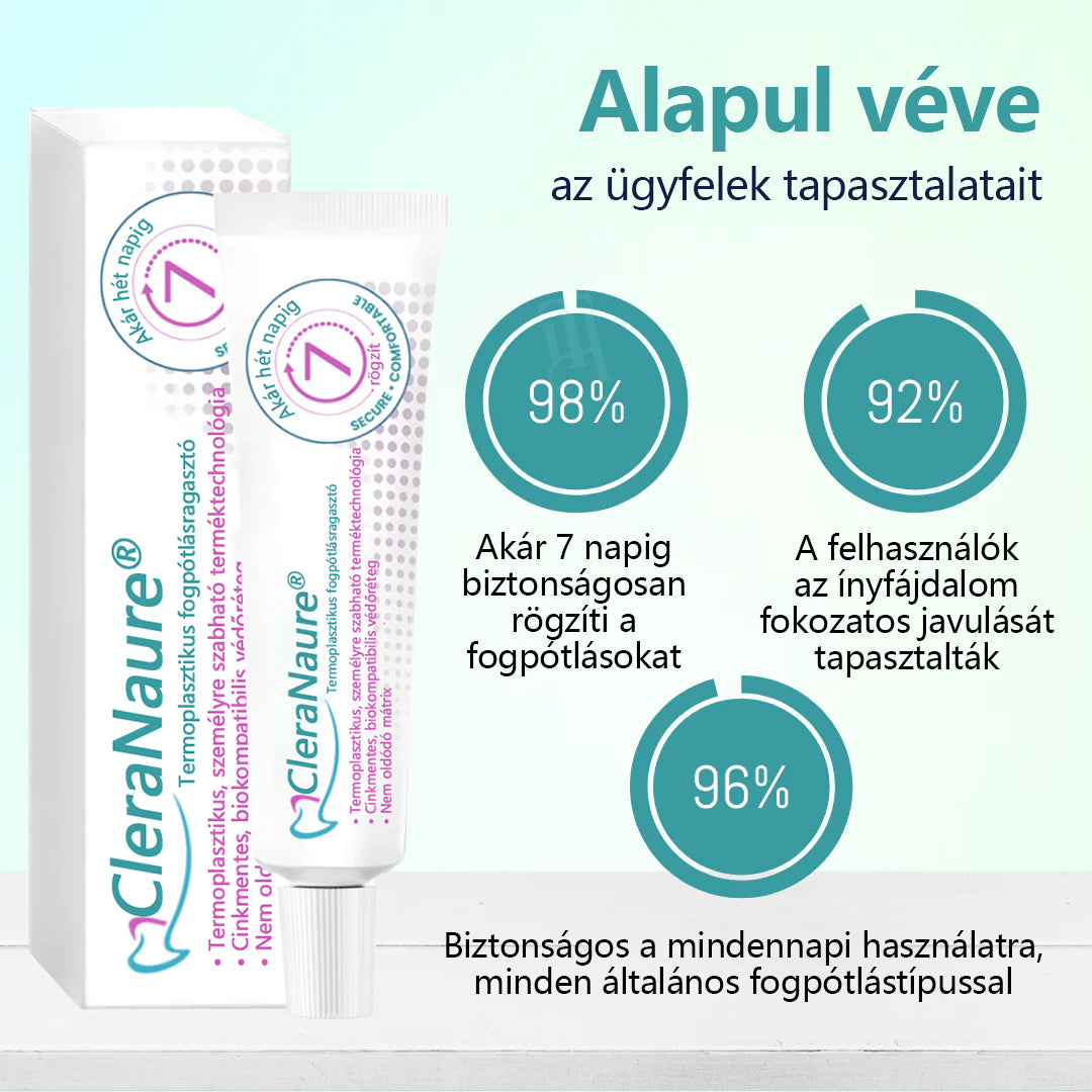 🦷🦷CleraNaure® hőformázható műfogragasztó (akár 7 napig tart, maximális kényelem) ✅