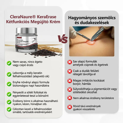 ⭐Hivatalos áruház👨‍⚕️ CleraNaure® KeraErase - Kettős hatású bőrfiatalító krém 👨‍⚕️ (Kettős hatású fiatalítás – simítja a kiemelkedő dudorokat és lebontja a mélyen lerakódott keratint savak és irritáció nélkül