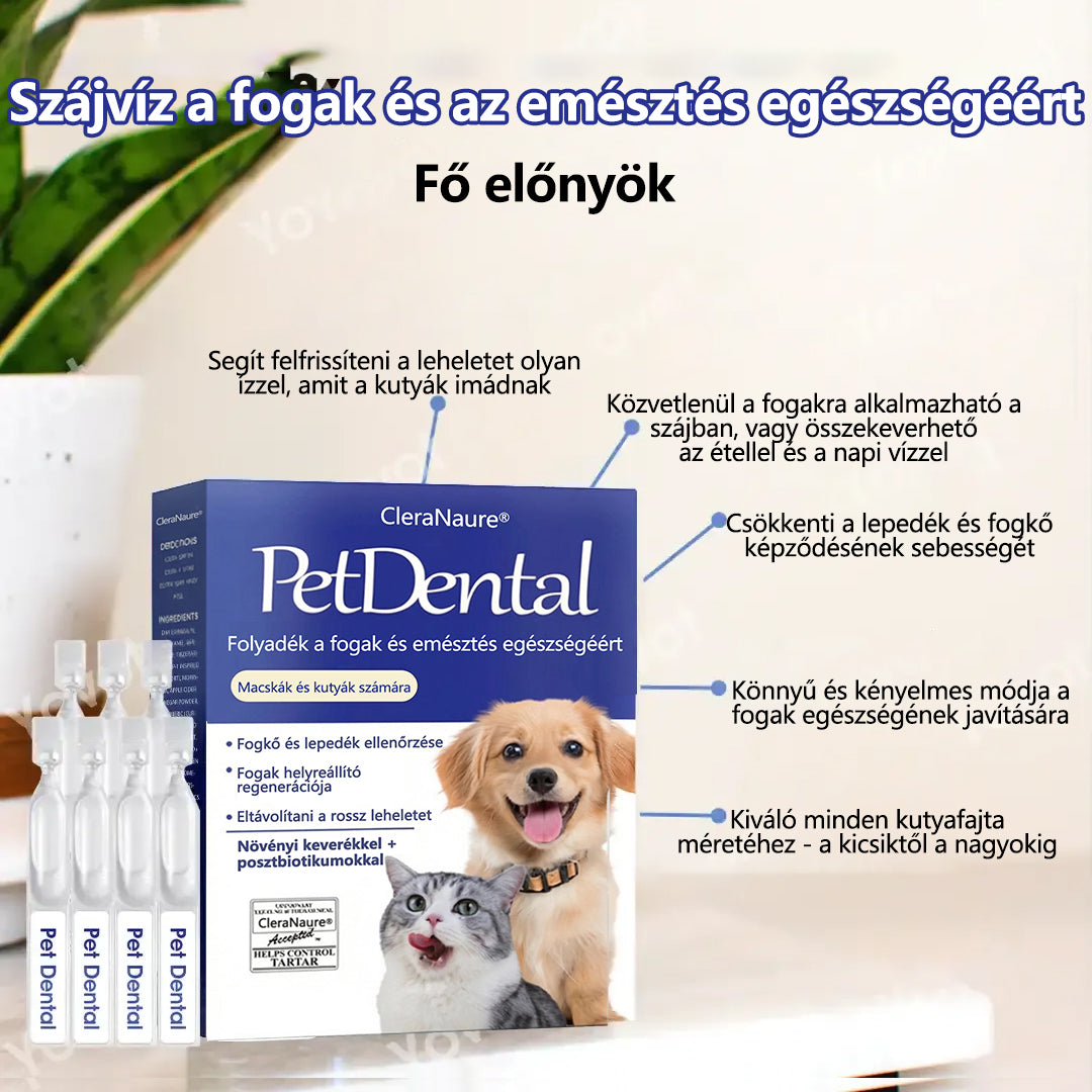🐶[Hivatalos áruház] CleraNaure® Pet Dental & Digestive Health Oral Liquid – Frissíti a leheletet, eltávolítja a fogkövet, elősegíti az íny regenerálódását és stabilizálja a fogakat (macskák és kutyák számára) – Ma 80% kedvezménnyel!