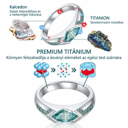 CZTICLE® magnetológiai moissanit gyémántgyűrű