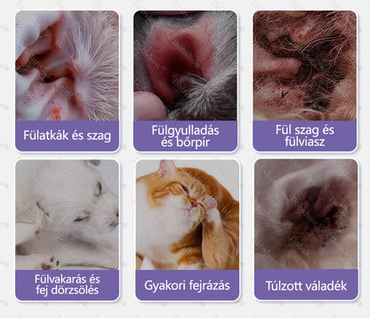 🐾🐱CleraNaure® Gyengéd cseppek a háziállatok füleinek tisztítására és megnyugtatására