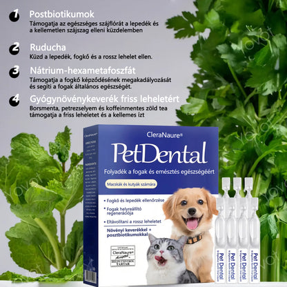 🐶[Hivatalos áruház] CleraNaure® Pet Dental & Digestive Health Oral Liquid – Frissíti a leheletet, eltávolítja a fogkövet, elősegíti az íny regenerálódását és stabilizálja a fogakat (macskák és kutyák számára) – Ma 80% kedvezménnyel!