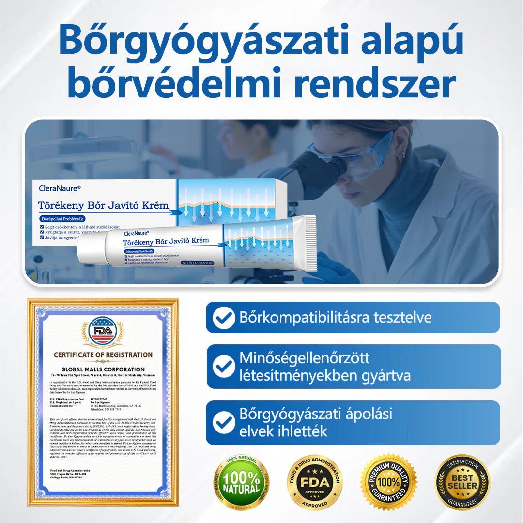 🛡️🛡️CleraNaure® Töredezett Bőrre Helyreállító Krém🛡️🌿 Többfunkciós Regeneráló Zúzódások, Szárazság és Pattanások Ellen