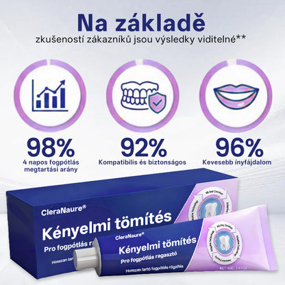 🔥🔥🔥🔥🔥KORLÁTOZOTT KÜLÖNLEGES AJÁNLAT🦷🦷🦷🦷 CleraNaure® Comfort Seal Pro Fogsor Ragasztó  FDA Tanúsítvánnyal