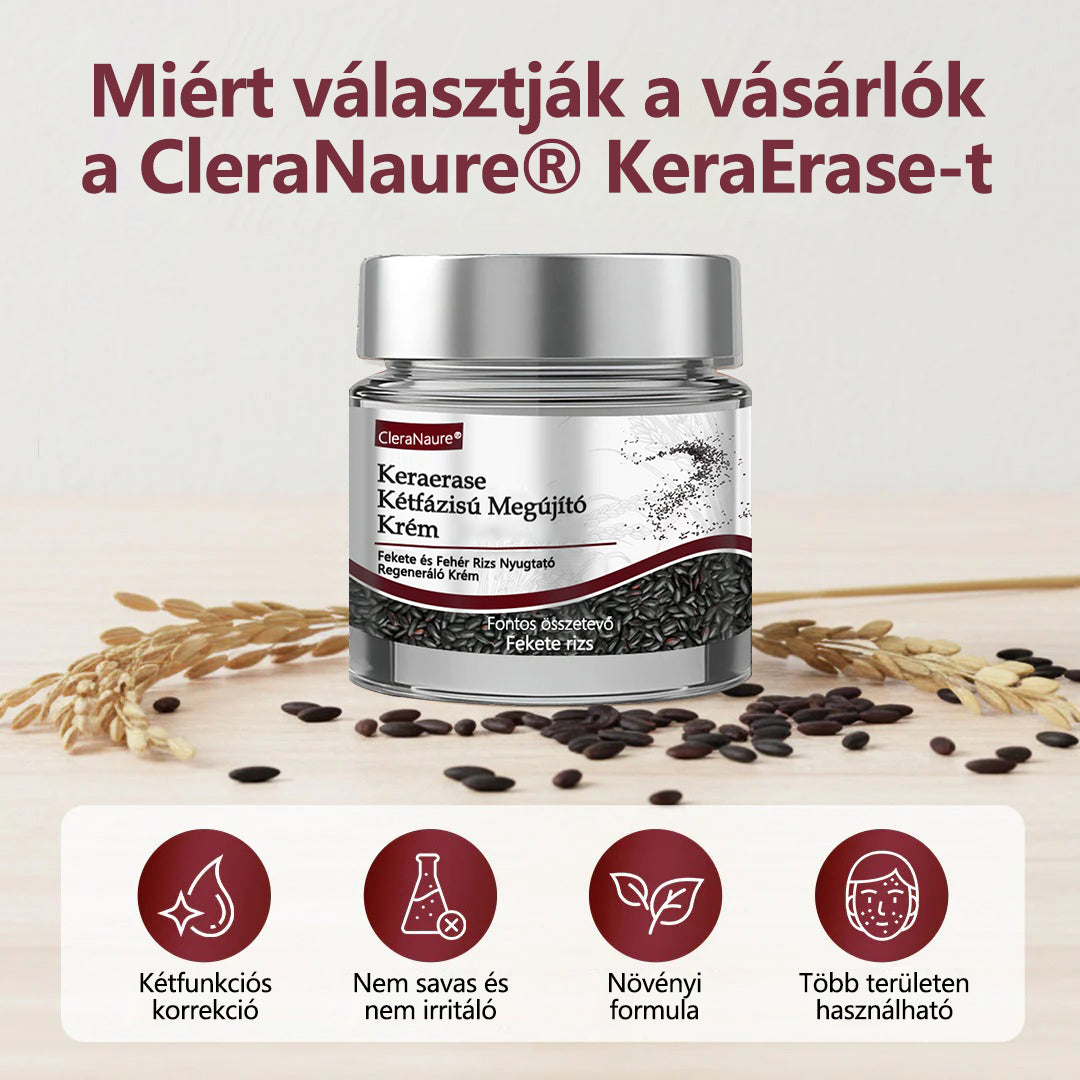 ⭐Hivatalos áruház👨‍⚕️ CleraNaure® KeraErase - Kettős hatású bőrfiatalító krém 👨‍⚕️ (Kettős hatású fiatalítás – simítja a kiemelkedő dudorokat és lebontja a mélyen lerakódott keratint savak és irritáció nélkül