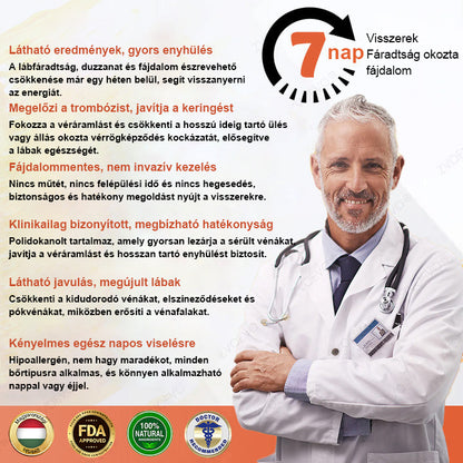 CleraNaure® Vein Ease Mikrotűs Kezelő Pecsét (Pókháló Vénák, Visszér, Duzzanat és Lábfáradtság Ellen)