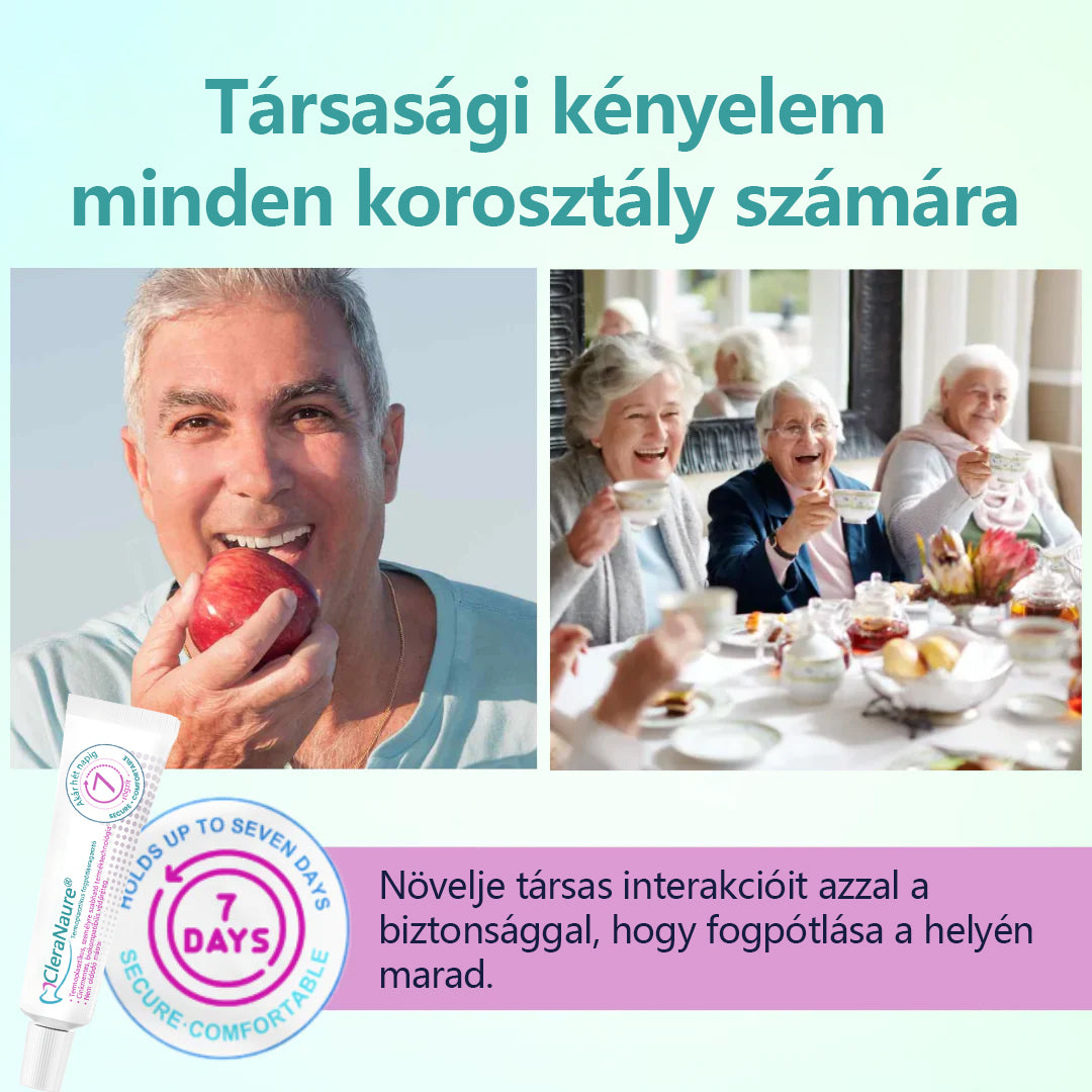 🦷🦷CleraNaure® hőformázható műfogragasztó (akár 7 napig tart, maximális kényelem) ✅