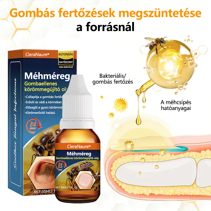 CleraNature® Antifungális Köröm Revitalizáló Olaj Méhméreggel