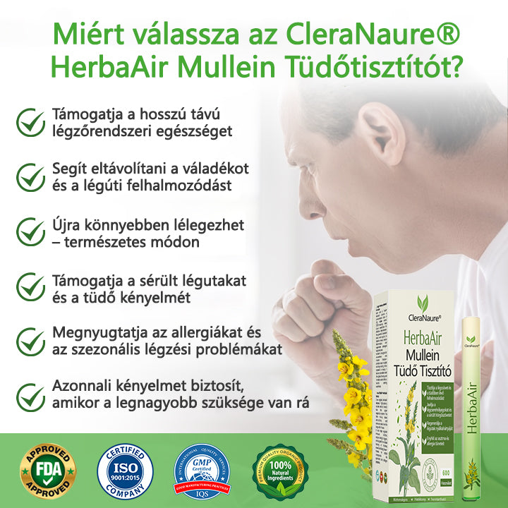 🏅Hivatalos márkabolt✅CleraNaure® HerbaAir Mullein Tüdőtisztító💎