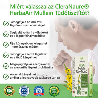 🏅Hivatalos márkabolt✅CleraNaure® HerbaAir Mullein Tüdőtisztító💎