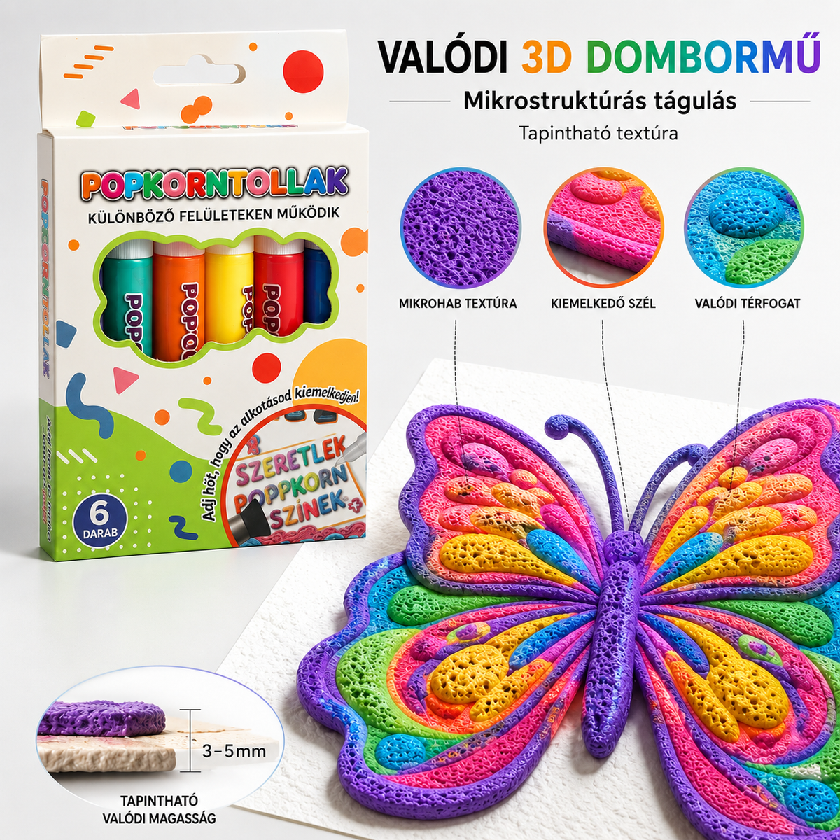 🎨🎨Mickey®🎨🎨 3D Relief Art Pen – Változtassa lapos rajzait megérinthető 3D művészetté🎨🎨