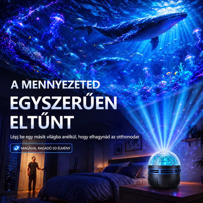 🦖🎁 Timilk® 360°-os intelligens holografikus csillagoség-projektor | HD dinamikus 5D fényhatással