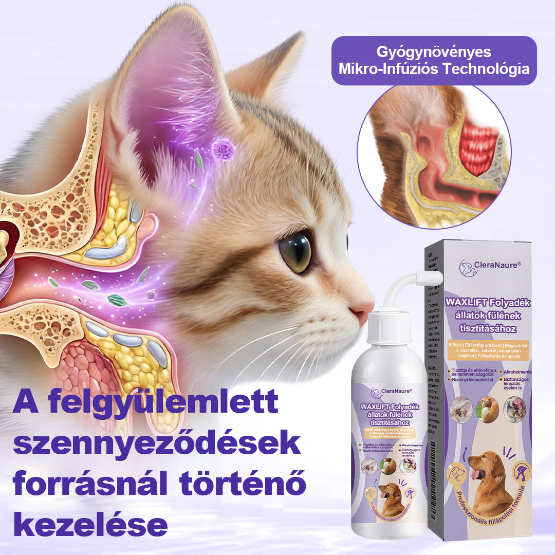 🐶CleraNaure® WaxLift háziállat fültisztító oldat