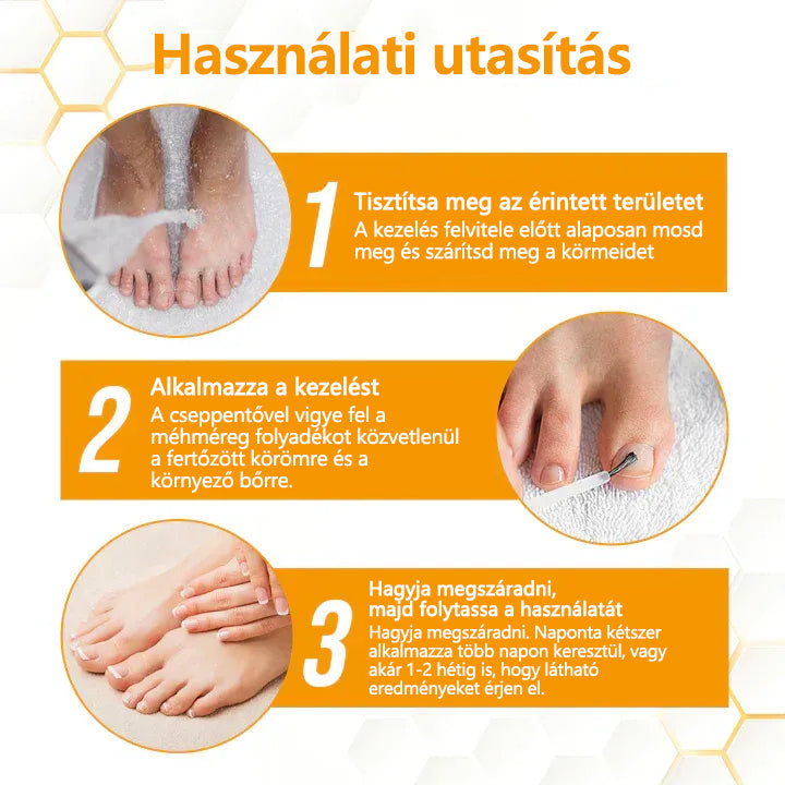 CleraNature® Antifungális Köröm Revitalizáló Olaj Méhméreggel
