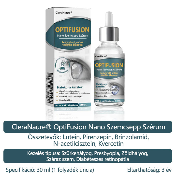 💎CleraNaure® Optifusion Nano Szemcsepp Szérum-A nanotechnológia visszaállítja a tiszta látást, szemüveg nélkül, műtét nélkül