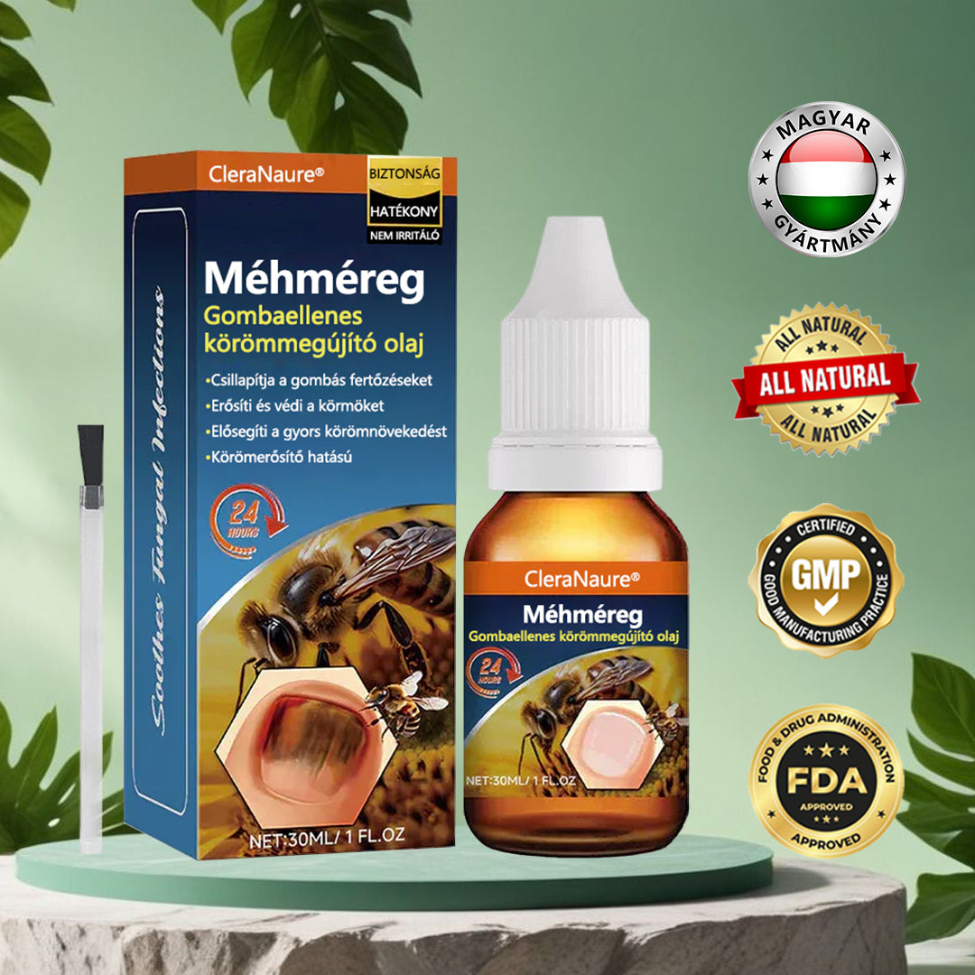 CleraNature® Antifungális Köröm Revitalizáló Olaj Méhméreggel