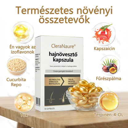 🔥 Hajnövesztő kapszula | CleraNaure® hajnövesztő kapszula | Nanotechnológiás behatolás, mélyen a hajgyökerekig